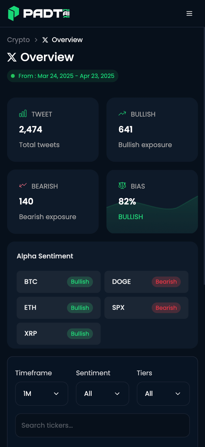 Padtai terminal ai powered crypto sentiment analysis
